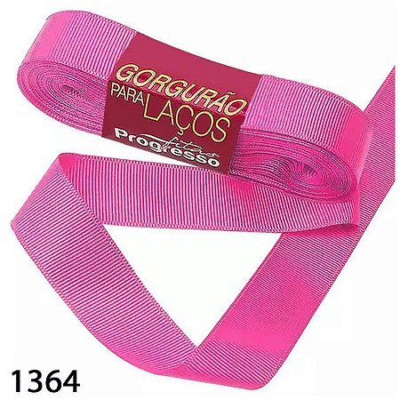 Fita Gorgurão Progresso 22mm nº5 - 10m Cor 1364 Rosa Chiclete - 01 unidade