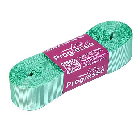 Fita Gorgurão Progresso 22mm nº5 - 10m Cor 232 Verde Menta - 01 unidade