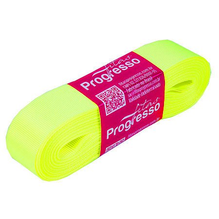 Fita Gorgurão Progresso 22mm nº5 - 10m Cor 280 Verde Cítrico - 01 unidade