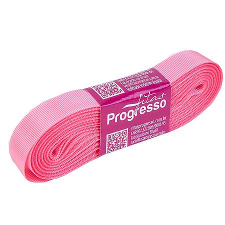 Fita Gorgurão Progresso 15mm nº3 - 10m Cor 009 Rosa Pétala - 01 unidade