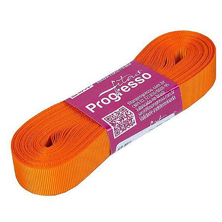 Fita Gorgurão Progresso 15mm nº3 - 10m Cor 066 Laranja - 01 unidade