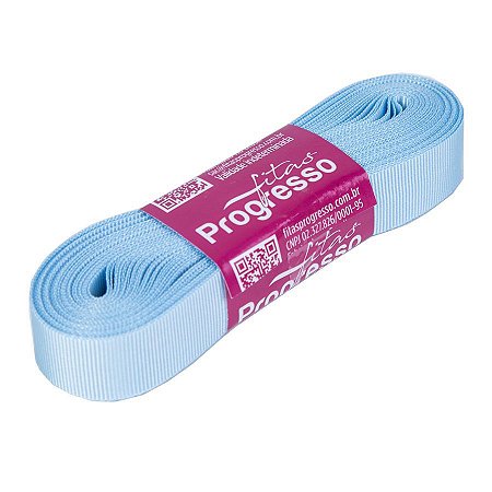 Fita Gorgurão Progresso 15mm nº3 - 10m Cor 212 Azul Bebê - 01 unidade