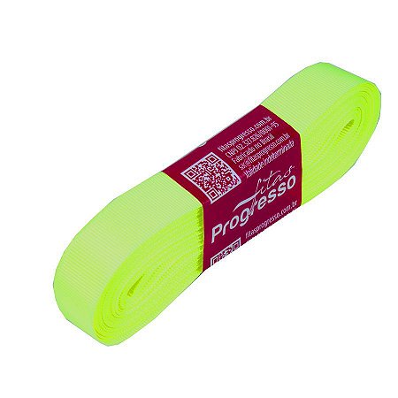 Fita Gorgurão Progresso 15mm nº3 - 10m Cor 280 Verde Cítrico - 01 unidade