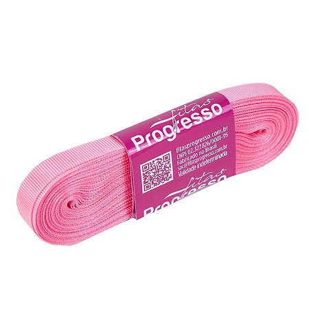 Fita Gorgurão Progresso 11mm nº2 - 10m Cor 009 Rosa Pétala - 01 unidade
