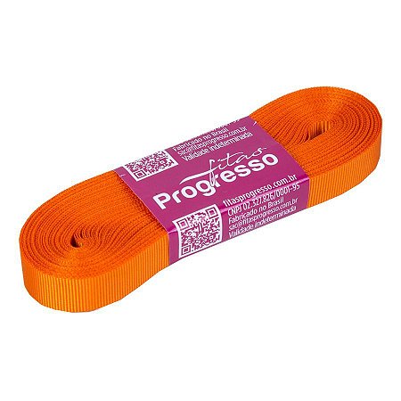 Fita Gorgurão Progresso 11mm nº2 - 10m Cor 066 Laranja - 01 unidade