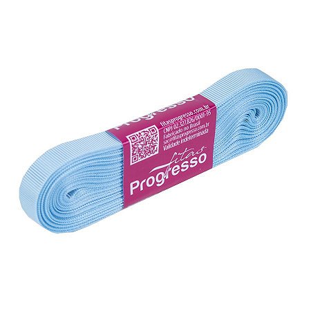 Fita Gorgurão Progresso 11mm nº2 - 10m Cor 212 Azul Bebê - 01 unidade