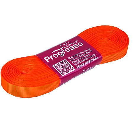 Fita Gorgurão Progresso 11mm nº2 - 10m Cor 278 Laranja Cítrico - 01 unidade