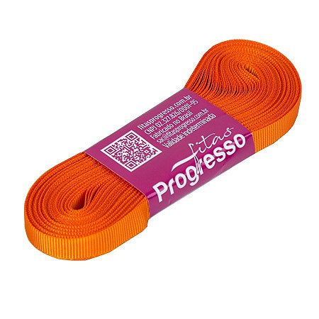 Fita Gorgurão Progresso 7mm nº1 - 10m Cor 066 Laranja - 01 unidade
