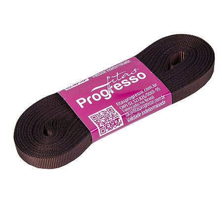 Fita Gorgurão Progresso 7mm nº1 - 10m Cor 340 Marrom Café - 01 unidade