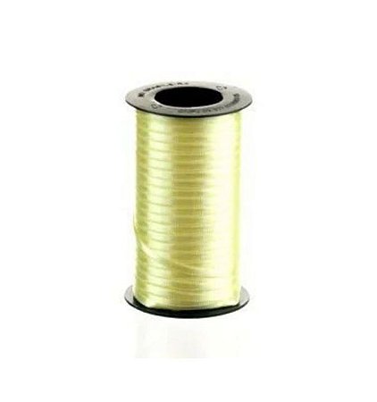 Fita de Cetim Carretel Progresso 4mm nº00 - 100m Cor 1389 Amarelo Bebê - 01 unidade