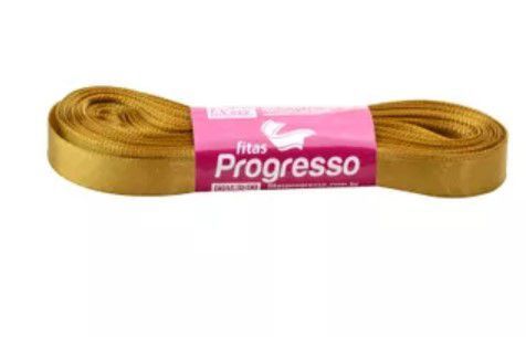 Fita de Cetim Progresso 10mm nº2 - 10m Cor 1353 Dourado - 01 unidade