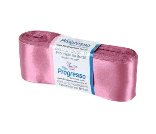 Fita de Cetim Progresso 38mm nº9 - 10m Cor 344 Rosé - 01 unidade