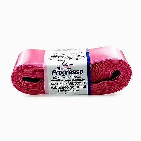 Fita de Cetim Progresso 50mm nº12 - 10m Cor 240 Rosa Escuro - 01 unidade