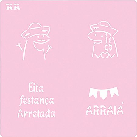 Stencil Festa Junina 1 - Ref. 4058 - 1 unidade - RR Cortadores - Rizzo
