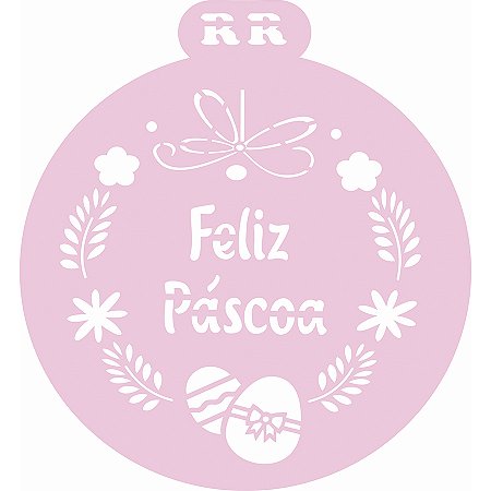 Stencil Feliz Páscoa - Ref. 3019 - 1 unidade - RR CORTADORES - Rizzo