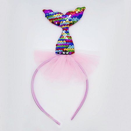 Tiara Sereia - Adereço de Carnaval  - Rosa Bebê - Mod 266 - 01 unidade - Rizzo