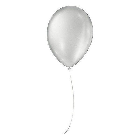 Balão de Festa Cintilante - Prateado - 25 Unidades - Balões São Roque - Rizzo
