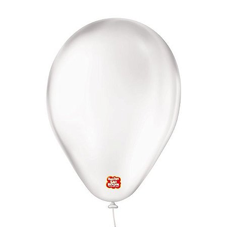 Balão de Festa 6,5" Basic - Transparente - 50 Unidades - Balões São Roque