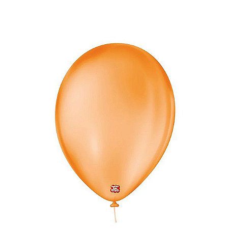Balão de Festa Látex Cristal - Laranja Tangerina - 25 Unidades - Balões São Roque - Rizzo