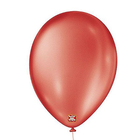 Balão de Festa Cintilante - Vermelho - 50 Unidades - Balões São Roque - Rizzo