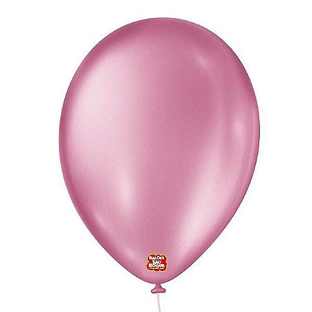 Balão de Festa Cintilante - Rosa - 50 Unidades - Balões São Roque - Rizzo