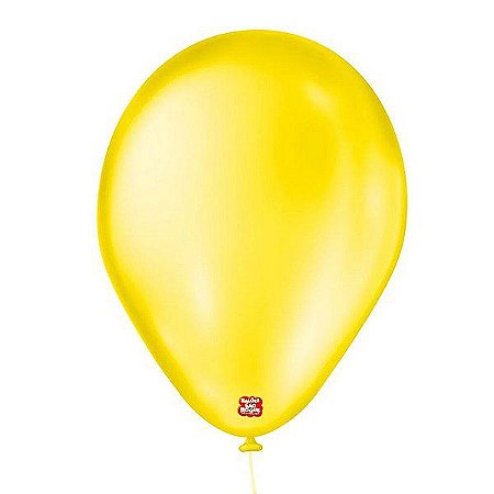 Balão de Festa Cintilante - Amarelo - 50 Unidades - Balões São Roque - Rizzo