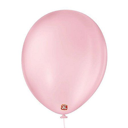 Balão de Festa Látex Liso - Rosa Baby - 50 Unidades - Balões São Roque