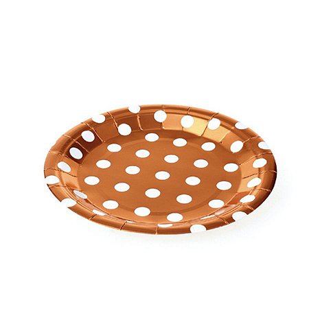 Prato Papel Biodegradável Poa Bronze - 10 unidades - 18 cm - Rizzo