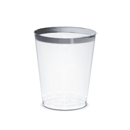 Copo Borda Prata - 4 unidades - 300 ml - Rizzo​
