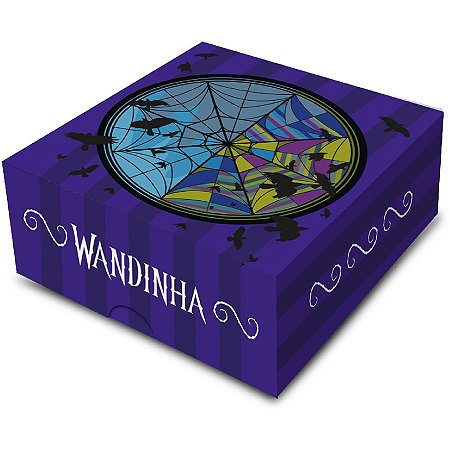 Caixa 4 Doces Quadrada - Wandinha - 6 unidades - FestColor - Rizzo