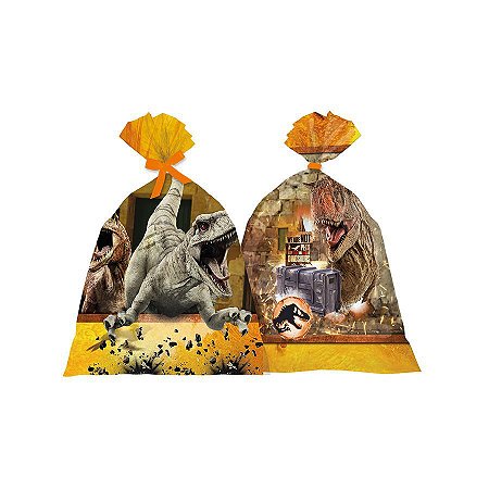 Sacola Plastica - Festa Jurassic World 3   - 8 unidades - Festcolor - Rizzo