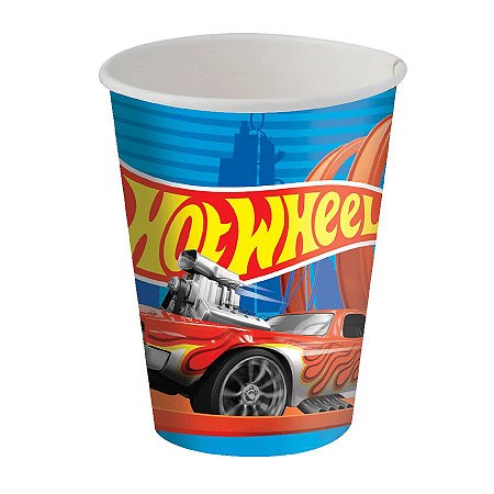 PRATO DESCARTÁVEL HOT WHEELS 18 CM - CONTÉM 8 UNIDADES - FESTCOLOR