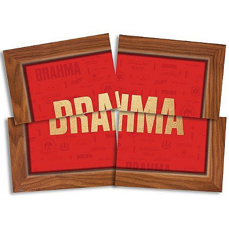 Painel Decorativo 4 Lâminas Festa Brahma - Festcolor - Rizzo