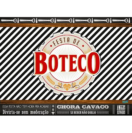 Painel Decorativo Festa TNT Festa Boteco - 01 Unidade - Festcolor - Rizzo Festas