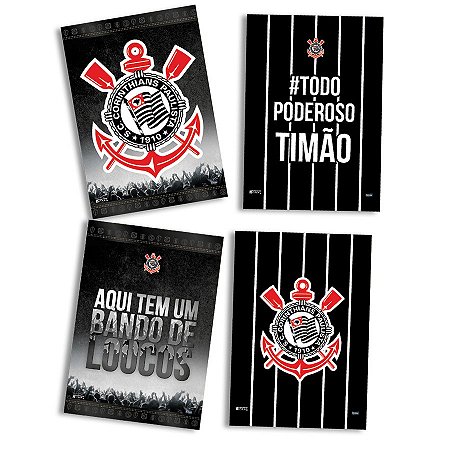 Quadros Decorativo Festas Festa Corinthians - 8 unidades - Festcolor - Rizzo Festas
