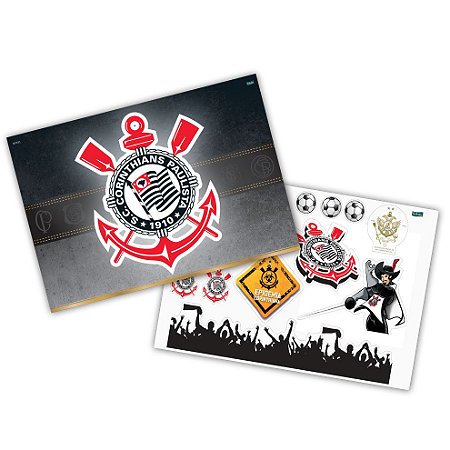 Kit Decorativo Festa Festa Corinthians - 1 unidade - Festcolor Festas - Rizzo Embalagens