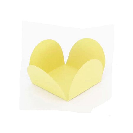 Forminha Para Doces 4 Pétalas Live Colors - Amarelo Candy - 40 unidades - Junco - Rizzo