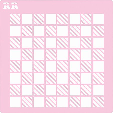 Stencil Xadrez 1 - Ref. 4062 - 1 unidade - RR Cortadores - Rizzo