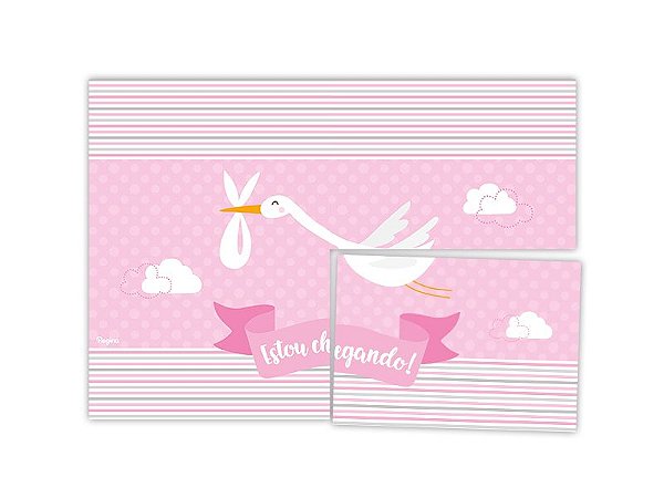Painel Decorativo 126X88 Cm Festa Festa Cha de Bebe Menina 01 Unidade - Regina - Rizzo Festas