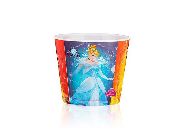 Balde Pipoca de Plástico 3D Festa Disney Princesas 1L - 1 Unidade - Regina -  Festas