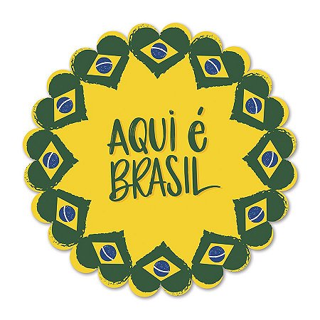Sousplat - Brasil Copa 2022  - 4 unidades - Cromus
