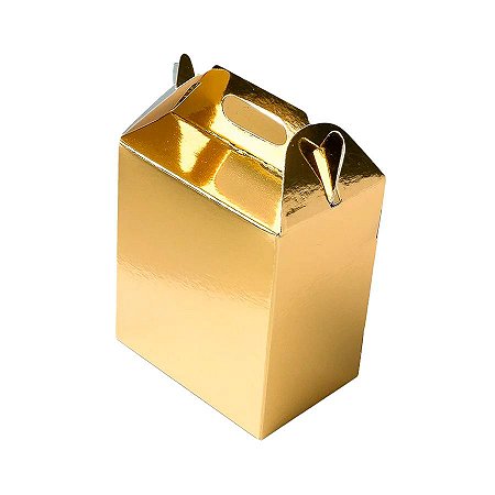 Caixa Sacolinha S0 (7,5x5x5cm) Ouro - 10 unidades - Assk - Rizzo