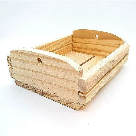 Caixote de Madeira Crú 20x13,5x6,5cm - 01 Unidade - Rizzo