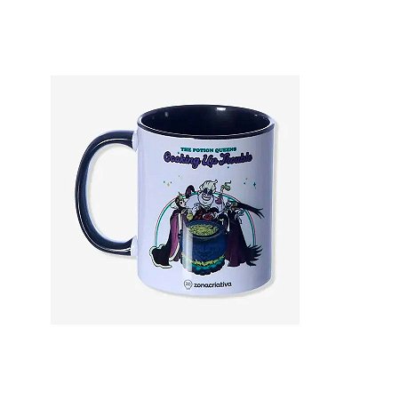 Caneca de Porcelana Vilans da Disney - 350 ml  - 1 unidade - Zona Criativa - Rizzo