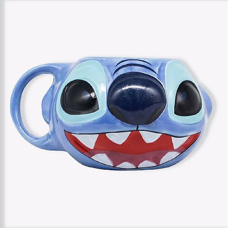 Caneca de Porcelana Stitch - 350ml - 1 unidade - Zona Criativa - Rizzo