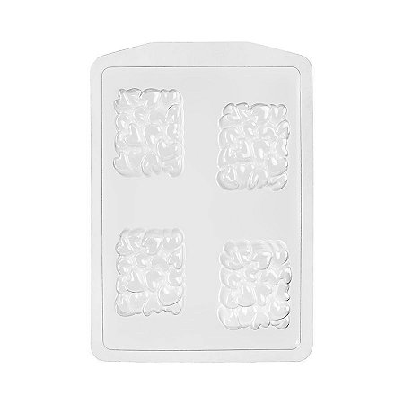 Forma de Acetato - Tablete Coração P - Ref. FP236  - 1 unidade - Crystal - Rizzo