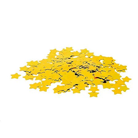 Confete Estrela Metalizado 25g - Dourado Dupla Face - 1 unidade - Estilo & Festas - Rizzo
