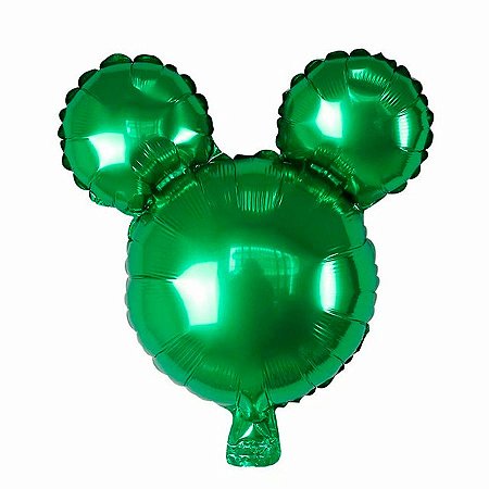 Balão de Festa Metalizado 65'' 60 - Simbolo Mickey Mouse Verde - 1 unidade - Rizzo