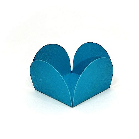 Forminhas para Doces 4 Pétalas Azul Turquesa  - 50 unidades - FunFestas - Rizzo