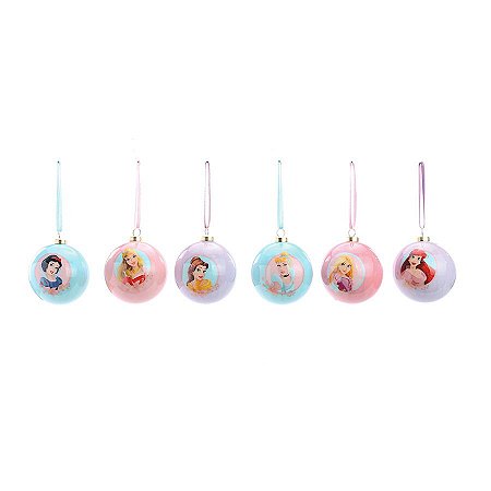 Kit Bola de Natal - Princesas Disney - 6 cm - Natal Disney - 6 unidades - Cromus - Rizzo